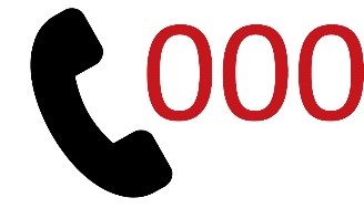 A phone icon and the number 000