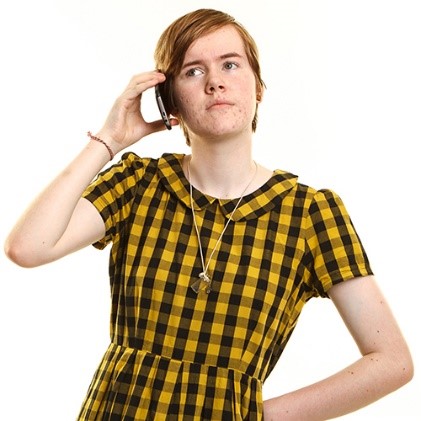 A girl talking on the phone