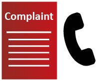 Complaint icon and a phone icon