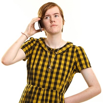 A girl talking on the phone
