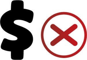 A dollar sign and a cross